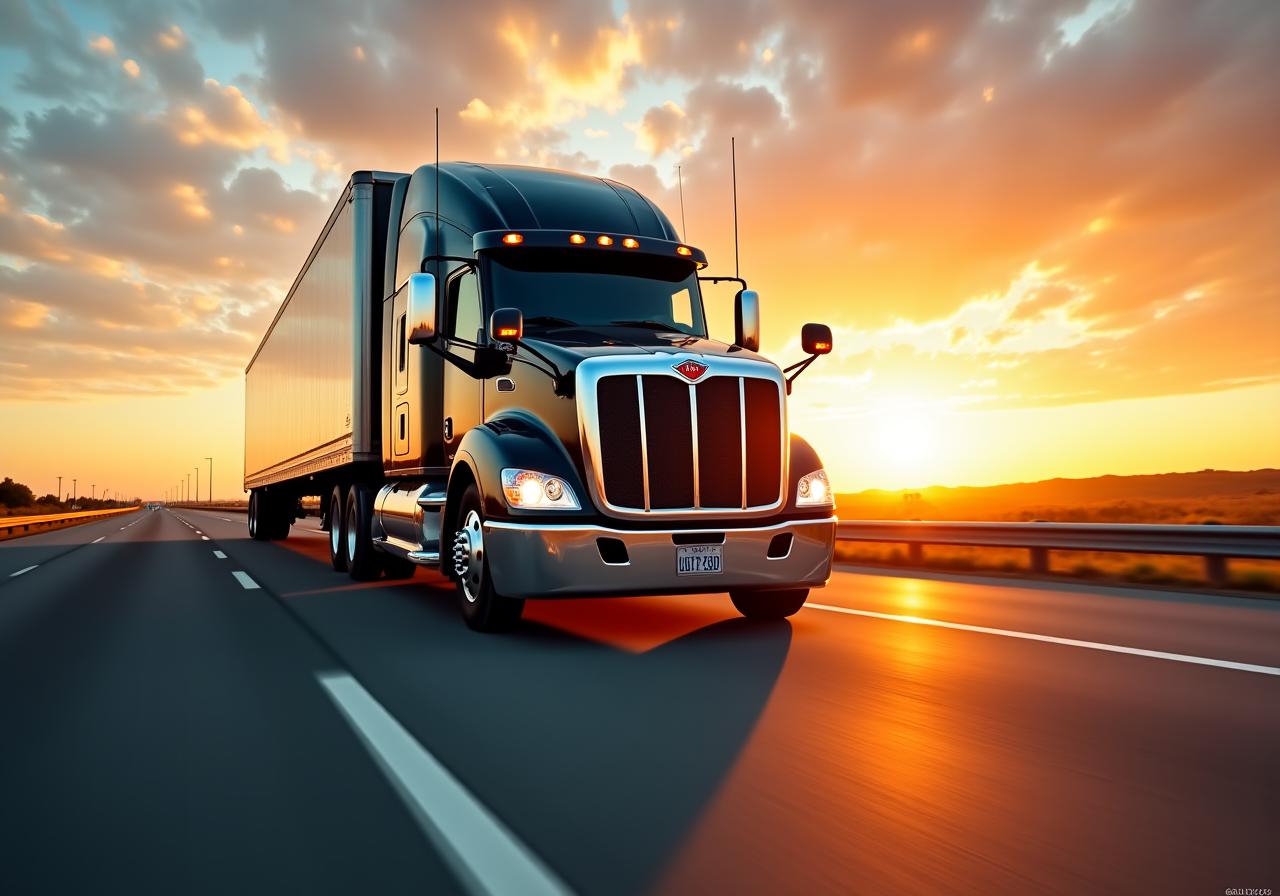 CALIFORNIA DIAMOND DISTRIBUTION INC Freight Truck at Sundown